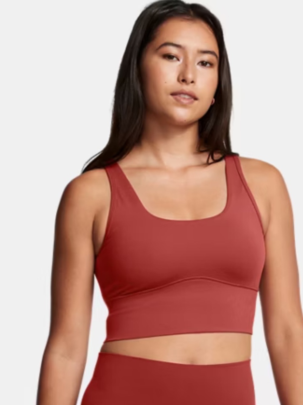 NWT Under Armour Meridian Fitted Crop Tank in Earthen Orange Size XS